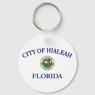 Porte-clés Porte - clé du drapeau de la ville de Hialeah (Flo