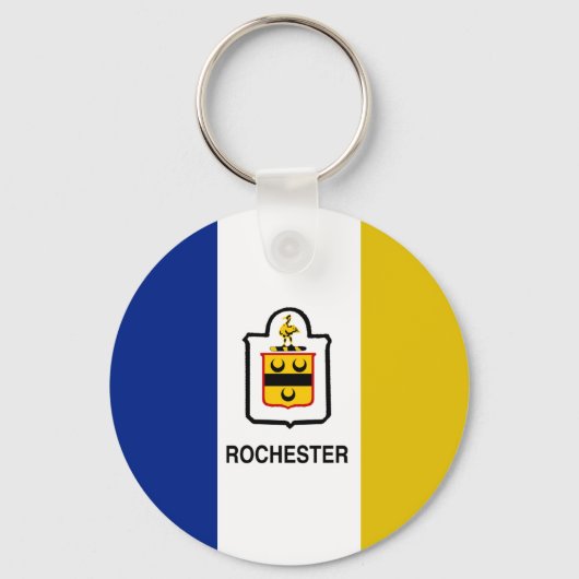 Porte-clés Porte - clé du drapeau de la ville de Rochester (N (Recto)