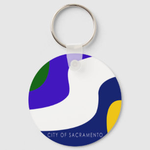 Porte-clés Porte - clé du drapeau de la ville de Sacramento (