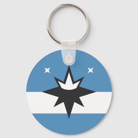 Porte-clés Porte - clé du drapeau de la ville de Springfield (Recto)
