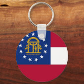 Porte-clés Porte - clé du drapeau de l'État de Géorgie (Recto)