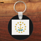 Porte-clés Porte - clé du drapeau de l'État de Rhode Island (Recto)