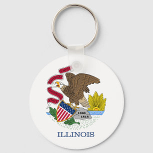 Porte-clés Porte - clé du drapeau de l'Illinois