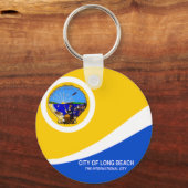 Porte-clés Porte - clé du drapeau de Long Beach (Californie) (Recto)