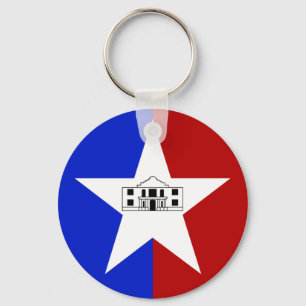 Porte-clés Porte - clé du drapeau de San Antonio (Texas)