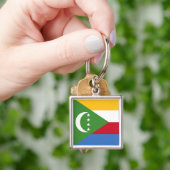 Porte-clés Porte - clé du drapeau des Comores (main)