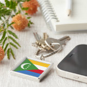 Porte-clés Porte - clé du drapeau des Comores (Côté)