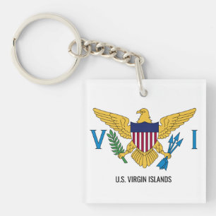 Porte-clés Porte - clé du drapeau des îles Vierges américa