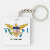 Porte-clés Porte - clé du drapeau des îles Vierges américaine (Dos)