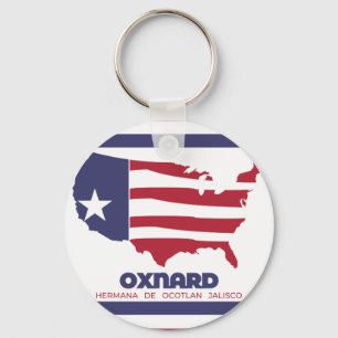 Porte-clés Porte - clé du drapeau d'Oxnard (Californie)