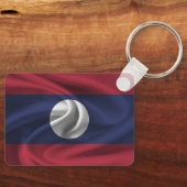 Porte-clés Porte - clé du drapeau du Laos (Recto)