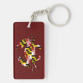 Porte-clés Porte - clé du drapeau du Maryland à deux côtés (Dos)
