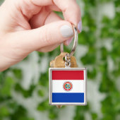 Porte-clés Porte - clé du drapeau du Paraguay (main)