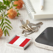 Porte-clés Porte - clé du drapeau du Pérou (Côté)