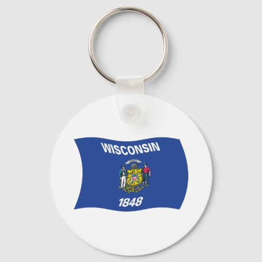 Porte-clés Porte - clé du drapeau du Wisconsin (Recto)