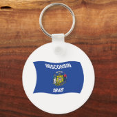 Porte-clés Porte - clé du drapeau du Wisconsin (Recto)