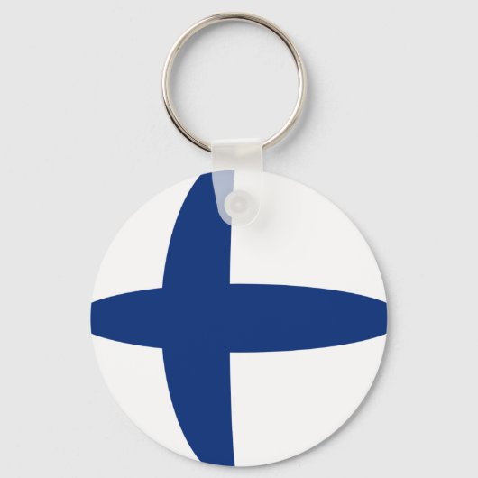 Porte-clés Porte - clé du drapeau finlandais Fisheye (Recto)