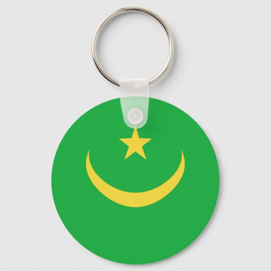 Porte-clés Porte - clé du Drapeau Fisheye de Mauritanie (Recto)