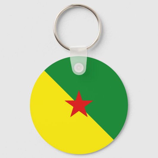 Porte-clés Porte - clé du drapeau Guyane Fisheye (Recto)