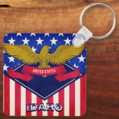 Porte-clés Porte - clé du Drapeau Idaho USA (Verso)