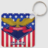 Porte-clés Porte - clé du Drapeau Idaho USA (Dos)
