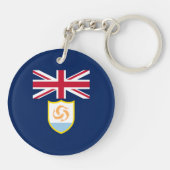 Porte-clés Porte - clé du drapeau patriotique Anguilla (Dos)
