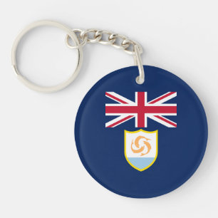 Porte-clés Porte - clé du drapeau patriotique Anguilla
