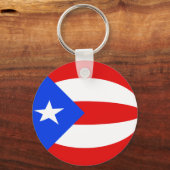 Porte-clés Porte - clé du drapeau Porto Rico Fisheye (Recto)