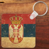Porte-clés Porte - clé du drapeau serbe (Verso)