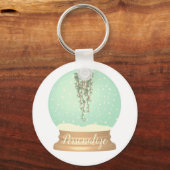 Porte-clés Porte - clé du globe de neige plante (Recto)