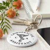 Porte-clés Porte - clé du logo de l'assistant chiropratique (Côté)