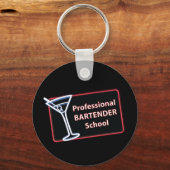 Porte-clés Porte - clé du logo de l'école de barman professio (Recto)