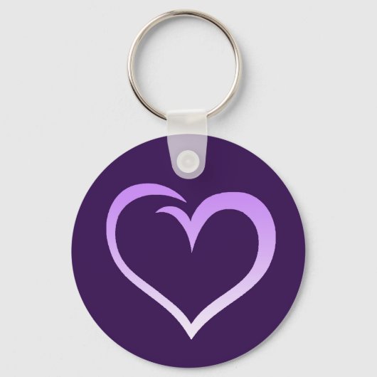 Porte-clés Porte - clé du logo du coeur violet (Recto)