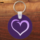 Porte-clés Porte - clé du logo du coeur violet (Recto)