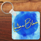 Porte-clés Porte - clé du logo Laine Bleu (Recto)