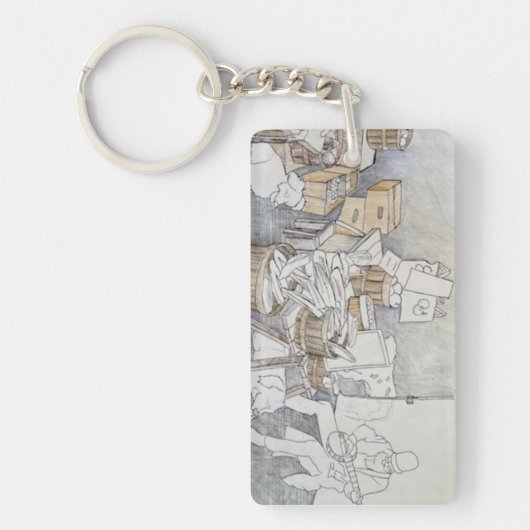 Porte-clés Porte - clé du marché agricole (Devant)