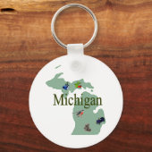 Porte-clés Porte - clé du Michigan (Recto)