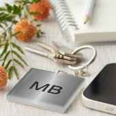 Porte-clés Porte - clé du monogramme des hommes chics (Devant Droit)