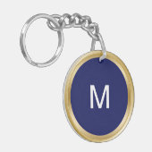 Porte-clés Porte - clé du monogramme des hommes chics (Devant gauche)