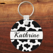 Porte-clés Porte - clé du nom du Poster de animal de vache (Recto)