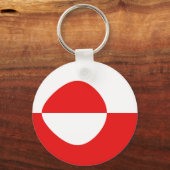 Porte-clés Porte - clé du pavillon Fisheye du Groenland (Recto)