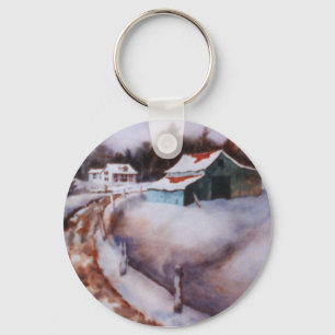 Porte-clés Porte - clé du paysage d'hiver