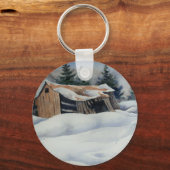 Porte-clés Porte - clé du paysage d'hiver (Recto)