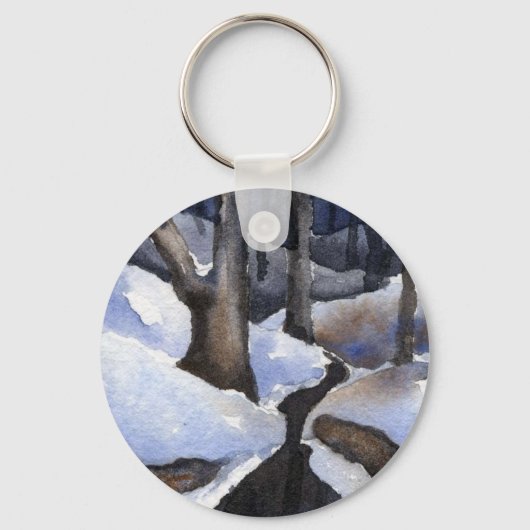 Porte-clés Porte - clé du paysage d'hiver (Recto)