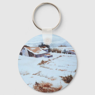Porte-clés Porte - clé du paysage d'hiver