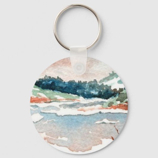 Porte-clés Porte - clé du paysage d'hiver (Recto)