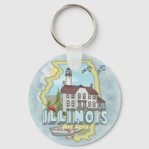 Porte-clés Porte - clé du phare de l'Illinois