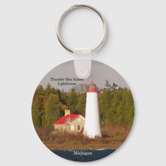 Porte-clés Porte - clé du phare de Thunder Bay Island (Recto)