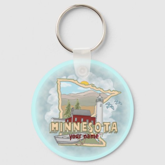 Porte-clés Porte - clé du phare du Minnesota (Recto)
