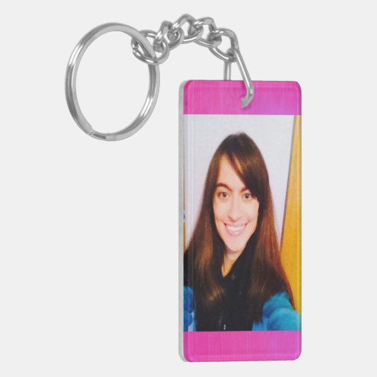 Porte-clés Porte - clé du rectangle photo modèle (Devant gauche)